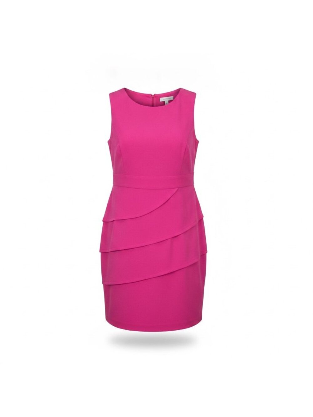 Dressbarn Womens Pink Sleeveless Tiered Sheath Dress Size 22